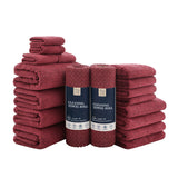 Jessy Home 18 Piece Light Purple Towel Set Include 4 Bath Towels,4 Hand Towels,4 Fingertip Towels,4 Washcloths,2 Rolls Cleaning Towels,Soft Microfiber Highly Absorbent Towel Set for Bathroom