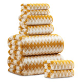 Beartech 8 Piece Microfiber Bath Towel Set 2 Oversized Bath Sheet,2 Hand Towels and 4 Washcloths