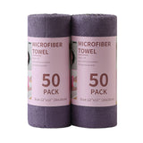 Jessy Home 2 Rolls Cleaning Cloth, 100 Sheets Reusable Paper Towels, 12"x12" Lint Free, Absorbent & Scratch Free Microfiber Rags for Car, Kitchen