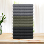 12-Pack  Washcloths Soft Towel Set OH Microfiber