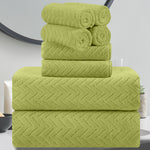 8 Piece Leave Bath Towel Set