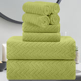 8 Piece Leave Bath Towel Set