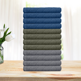 12-Pack  Washcloths Soft Towel Set OH Microfiber