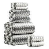 Beartech 8 Piece Microfiber Bath Towel Set 2 Oversized Bath Sheet,2 Hand Towels and 4 Washcloths