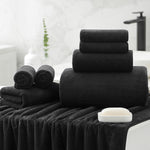 Kebury 8 Piece Bath Towel Set, 2 Oversize Bath Towels, 2 Hand Towels, 4 Washclothes, Ultra Soft Towel Quick Dry Highly Absorbent Shower Bathroom Towels Family Hotel Towels Set Collection