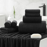 Kebury 8 Piece Bath Towel Set, 2 Oversize Bath Towels, 2 Hand Towels, 4 Washclothes, Ultra Soft Towel Quick Dry Highly Absorbent Shower Bathroom Towels Family Hotel Towels Set Collection