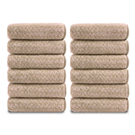 Green Essen 12-Pack Washcloths Set, 13"x13" Luxurious Dish Towels Ultra Soft Face Towels Quick Dry Kitchen Towel Bundle Absorbent Wash Cloths