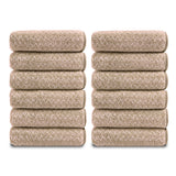 Green Essen 12-Pack Washcloths Set, 13"x13" Luxurious Dish Towels Ultra Soft Face Towels Quick Dry Kitchen Towel Bundle Absorbent Wash Cloths