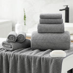 Kebury 8 Piece Bath Towel Set, 2 Oversize Bath Towels, 2 Hand Towels, 4 Washclothes, Ultra Soft Towel Quick Dry Highly Absorbent Shower Bathroom Towels Family Hotel Towels Set Collection