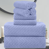 8 Piece Leave Bath Towel Set