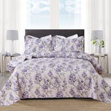 Floral Deer Quilts Set Twin/Queen/King Size Bedspread Soft Microfiber Coverlet