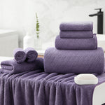 Kebury 8 Piece Bath Towel Set, 2 Oversize Bath Towels, 2 Hand Towels, 4 Washclothes, Ultra Soft Towel Quick Dry Highly Absorbent Shower Bathroom Towels Family Hotel Towels Set Collection