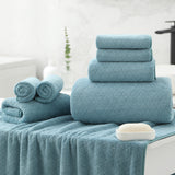 Kebury 8 Piece Bath Towel Set, 2 Oversize Bath Towels, 2 Hand Towels, 4 Washclothes, Ultra Soft Towel Quick Dry Highly Absorbent Shower Bathroom Towels Family Hotel Towels Set Collection