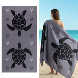 4 Pack Microfiber Oversized Beach Towel Set, 40"x70" Sea Turtle Beach Towels