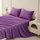 Beartech Polyester Bed Sheets Set 4 Piece King Size Sheet Set, Soft & Lightweight And Breathable Bedding Set, Fitted Sheet, Flat Sheet & 2 Pillowcases