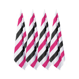 4 Pack Stripe Beach Towel Sets, 30"x60" Quick-Dry Microfiber Beach Towel