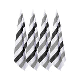 4 Pack Stripe Beach Towel Sets, 30"x60" Quick-Dry Microfiber Beach Towel