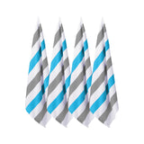 4 Pack Stripe Beach Towel Sets, 30"x60" Quick-Dry Microfiber Beach Towel