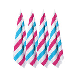 4 Pack Stripe Beach Towel Sets, 30"x60" Quick-Dry Microfiber Beach Towel
