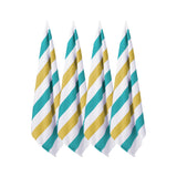 4 Pack Stripe Beach Towel Sets, 30"x60" Quick-Dry Microfiber Beach Towel