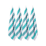 4 Pack Stripe Beach Towel Sets, 30"x60" Quick-Dry Microfiber Beach Towel
