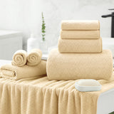 Kebury 8 Piece Bath Towel Set, 2 Oversize Bath Towels, 2 Hand Towels, 4 Washclothes, Ultra Soft Towel Quick Dry Highly Absorbent Shower Bathroom Towels Family Hotel Towels Set Collection