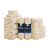 Jessy Home 18 Piece Light Purple Towel Set Include 4 Bath Towels,4 Hand Towels,4 Fingertip Towels,4 Washcloths,2 Rolls Cleaning Towels,Soft Microfiber Highly Absorbent Towel Set for Bathroom