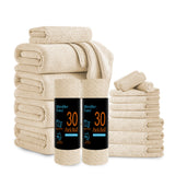 Jessy Home 18 Piece Light Purple Towel Set Include 4 Bath Towels,4 Hand Towels,4 Fingertip Towels,4 Washcloths,2 Rolls Cleaning Towels,Soft Microfiber Highly Absorbent Towel Set for Bathroom