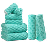 Jessy Home Pink 8 Piece Towel Set Includes 2 Bath Towels, 2 Hand Towels, 2 Washcloths and 2 Rolls Cleaning Towels, Soft Microfiber Highly Absorbent Family Towel Sets for Bathroom & Hotel & Spa