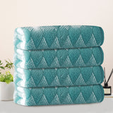 4-Pack Lattice Bath Towel Set Washcloths