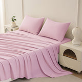 Beartech Polyester Bed Sheets Set 4 Piece King Size Sheet Set, Soft & Lightweight And Breathable Bedding Set, Fitted Sheet, Flat Sheet & 2 Pillowcases