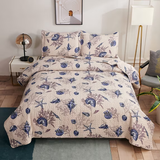 Ocean Quilts Set Twin/Queen/King Size Bedspread Soft Microfiber Coverlet