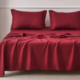 Bed Sheet Set 4 Piece Microfiber Fitted Sheet, Flat Sheet & 2 Pillowcases Bedding Set