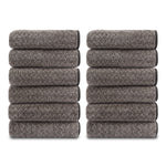Green Essen 12-Pack Washcloths Set, 13"x13" Luxurious Dish Towels Ultra Soft Face Towels Quick Dry Kitchen Towel Bundle Absorbent Wash Cloths