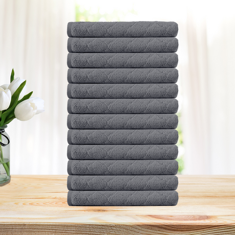 12-Pack  Washcloths Soft Towel Set OH Microfiber