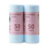 Jessy Home 2 Rolls Cleaning Cloth, 100 Sheets Reusable Paper Towels, 12"x12" Lint Free, Absorbent & Scratch Free Microfiber Rags for Car, Kitchen