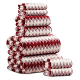 Beartech 8 Piece Microfiber Bath Towel Set 2 Oversized Bath Sheet,2 Hand Towels and 4 Washcloths