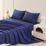 Beartech Polyester Bed Sheets Set 4 Piece King Size Sheet Set, Soft & Lightweight And Breathable Bedding Set, Fitted Sheet, Flat Sheet & 2 Pillowcases