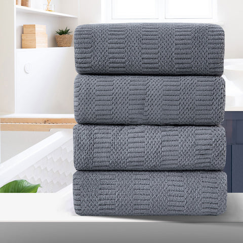 4 Pack JXW Microfiber Bath Towel Set