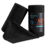 Jessy Home 80 Pack Textured Microfiber Clean Cloth Roll,Tear Away 12"x12" Reusable paper towel Lint Free Rags & Durable Dish Cloth, Ultra Absorbent Shop Towels for Kitchen,Car,Window