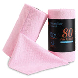 Jessy Home 80 Pack Textured Microfiber Clean Cloth Roll,Tear Away 12"x12" Reusable paper towel Lint Free Rags & Durable Dish Cloth, Ultra Absorbent Shop Towels for Kitchen,Car,Window