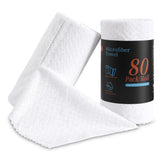 Jessy Home 80 Pack Textured Microfiber Clean Cloth Roll,Tear Away 12"x12" Reusable paper towel Lint Free Rags & Durable Dish Cloth, Ultra Absorbent Shop Towels for Kitchen,Car,Window