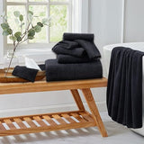 8 Piece Bathroom Towel Set Black |2 Oversized Large Bath Towels Sheet,2 Hand Towels and 4 Washcloths| 600GSM Ultra Soft Luxury Premium Towel Set Highly Absorbent Quick Dry Hotel Towel Collection