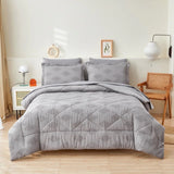 3/7-Piece Comforter Set - Bed in a Bag with Flat Sheet, Fitted Sheet, Pillowcases & Shams