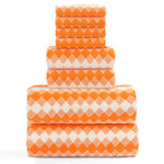 Smuge Extra Large Bath Towel Sets of 8, 2 Large Bath Towels Oversized, 2 Hand Towels, 4 Washcloths, Soft Microfiber, Quick Dry, Highly Absorbent Bath Towels for Bathroom Kitchen Spa