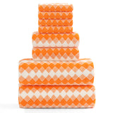Smuge Extra Large Bath Towel Sets of 8, 2 Large Bath Towels Oversized, 2 Hand Towels, 4 Washcloths, Soft Microfiber, Quick Dry, Highly Absorbent Bath Towels for Bathroom Kitchen Spa