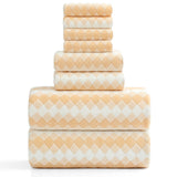 Smuge Extra Large Bath Towel Sets of 8, 2 Large Bath Towels Oversized, 2 Hand Towels, 4 Washcloths, Soft Microfiber, Quick Dry, Highly Absorbent Bath Towels for Bathroom Kitchen Spa