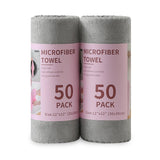 Jessy Home 2 Rolls Cleaning Cloth, 100 Sheets Reusable Paper Towels, 12"x12" Lint Free, Absorbent & Scratch Free Microfiber Rags for Car, Kitchen