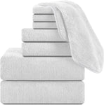 8 Piece Bath Towel Set -2 Bath Sheet, 2 Hand Towels, 4 Washcloths