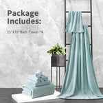 4 Piece Bath Towel Set Plush Bath Sheet 700 GSM Oversized Thick Bath Shower Towels 35x70-Extra Soft Cozy-Absorbent-Quick Dry-Multi-Purpose Hotel Luxury Large Microfiber Bathroom Towels